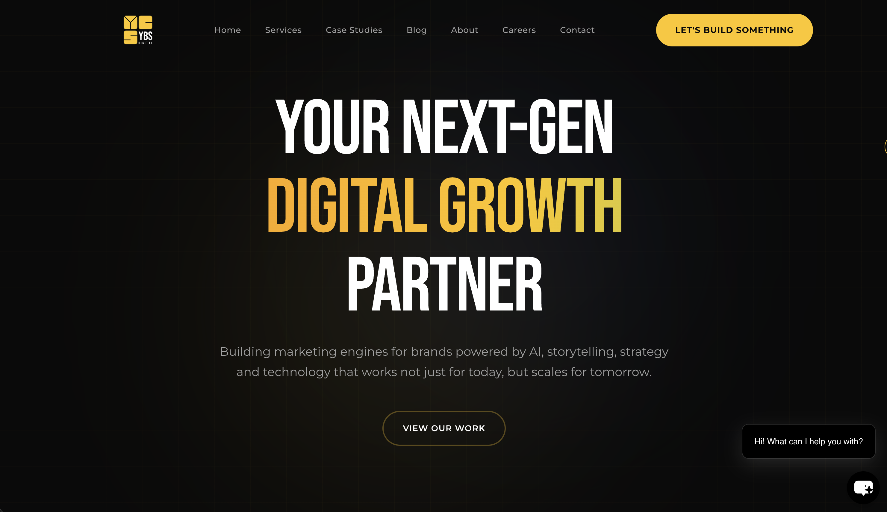 YBS Digital — new site, homepage hero