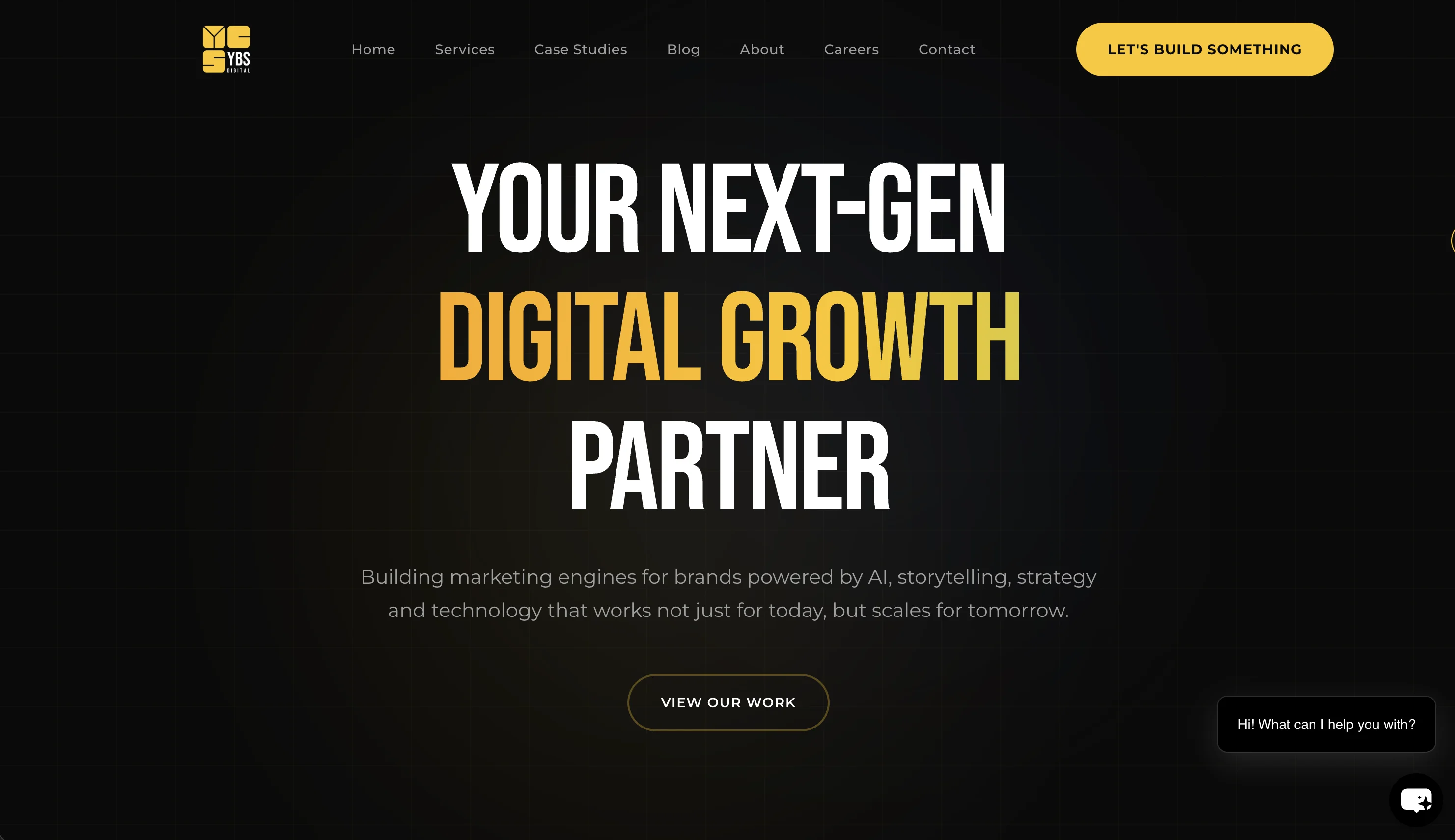YBS Digital — new site, homepage hero